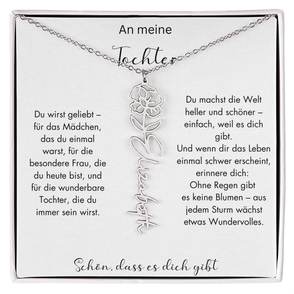 Geburtsblumenkette für erwachsene Tochter