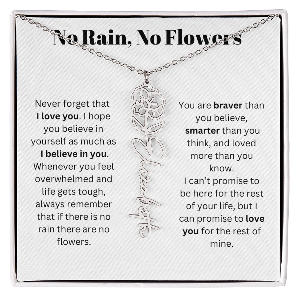 Personalized Flower Name Necklace 1