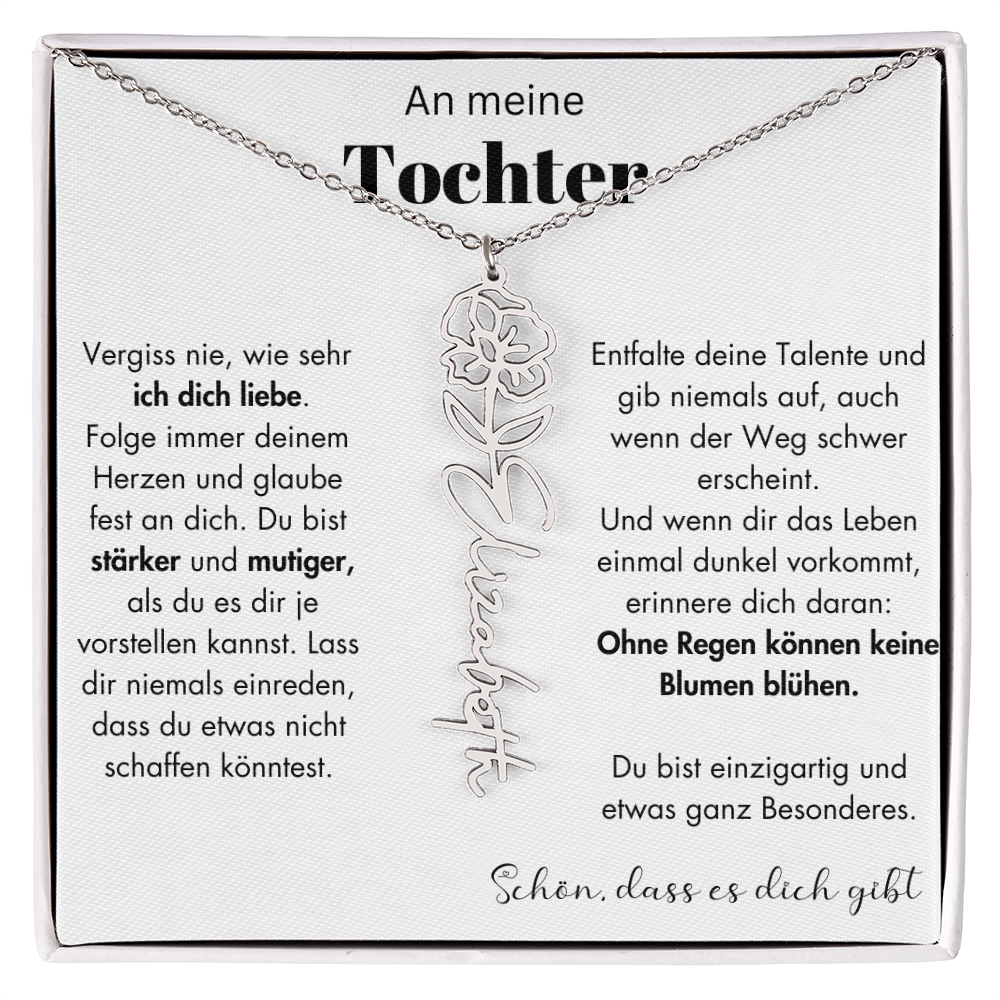 Für meine Tochter Schmuckkarte mit liebevoller Botschaft vergiss nie wie sehr ich dich liebe Erinnerung Weihnachten Geburtstag