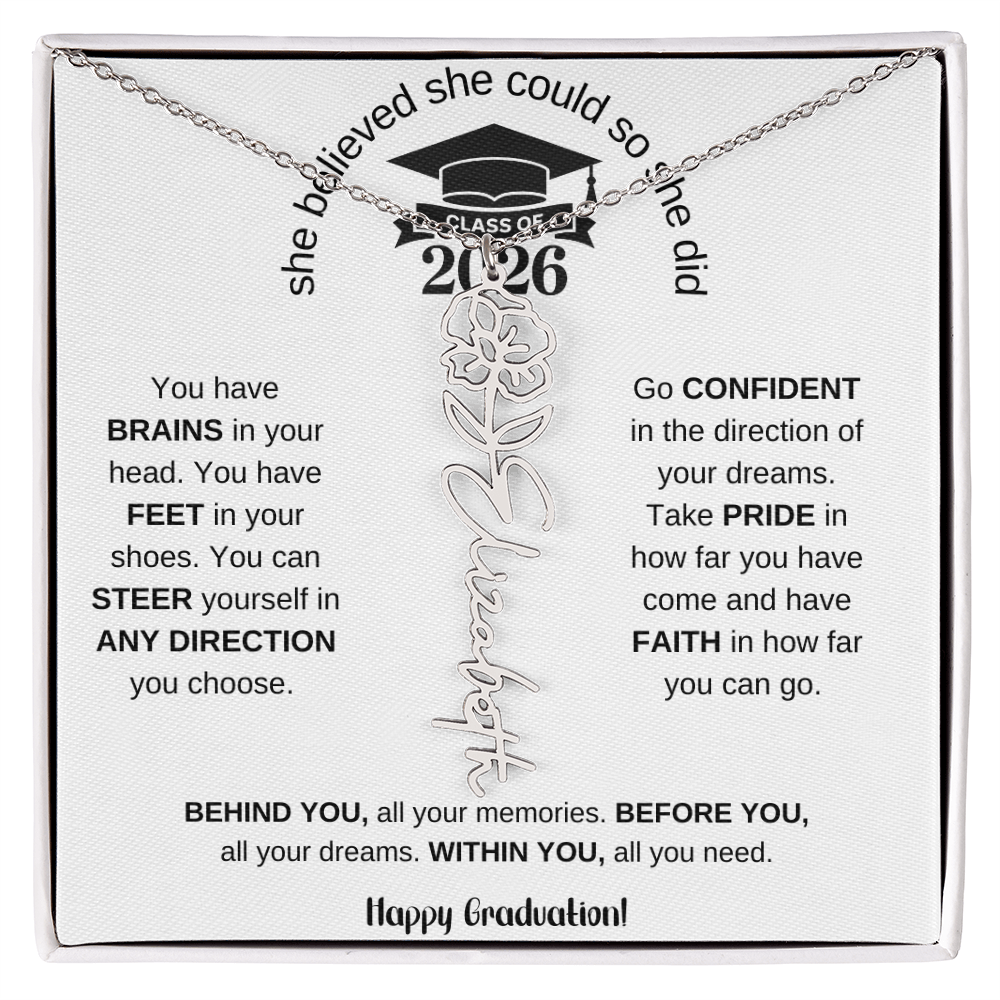 2026 Graduation Name Necklace