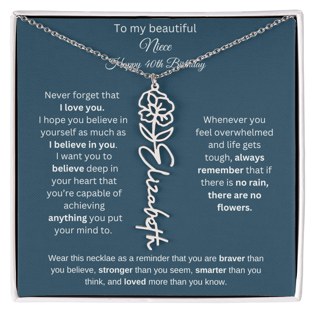 To My Beautiful Niece 40th Birthday