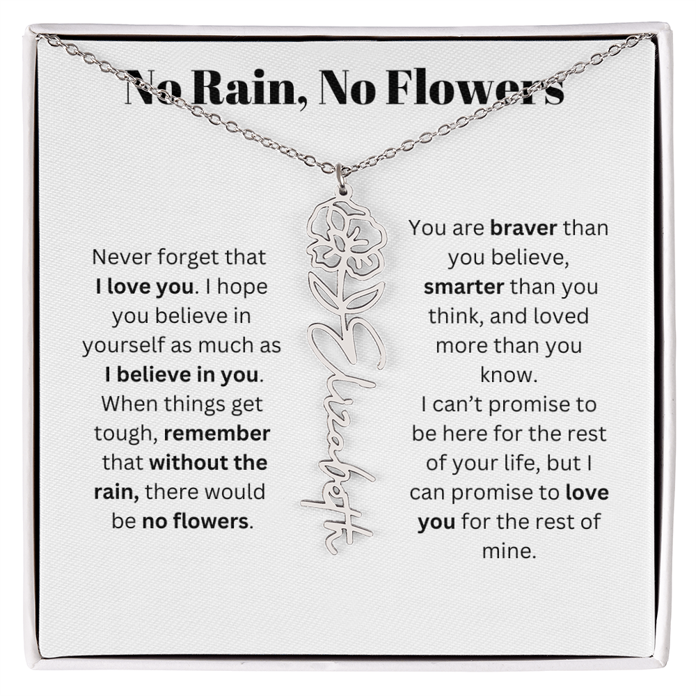 Personalized Flower Name Necklace 2