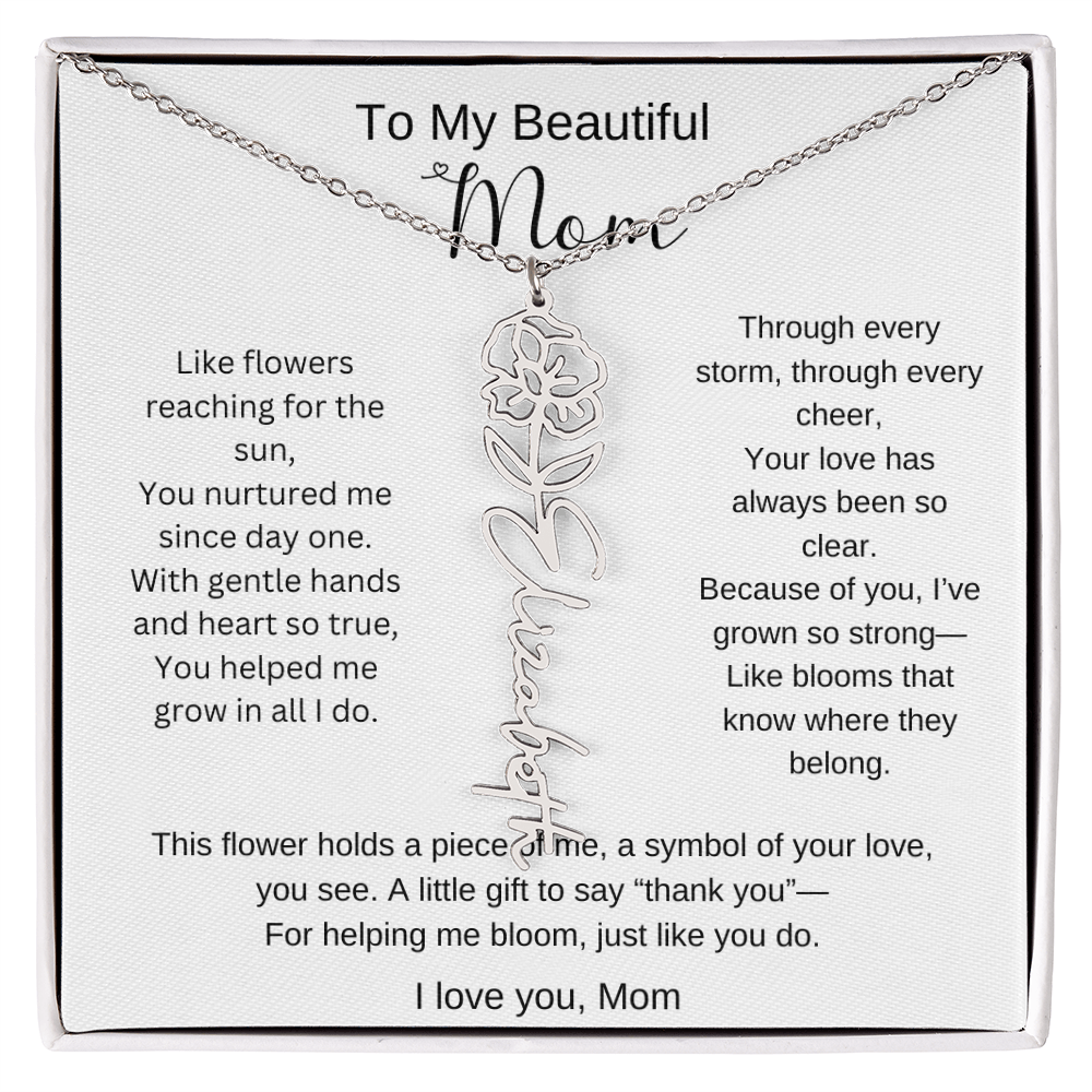 Personalized Mother's Day Necklace Gift for Mom
