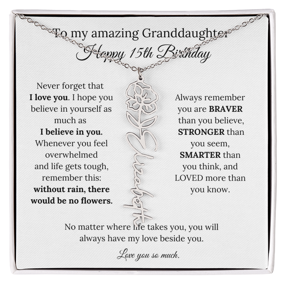 Happy 15th Birthday Gift for Granddaughter