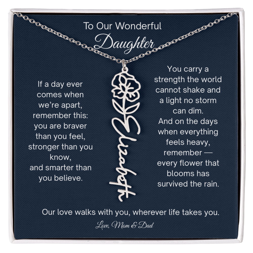 Personalized Daughter Necklace from Parents