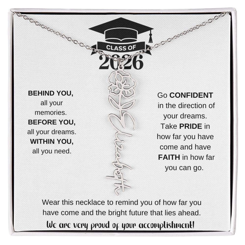 2026 Graduation Name Necklace