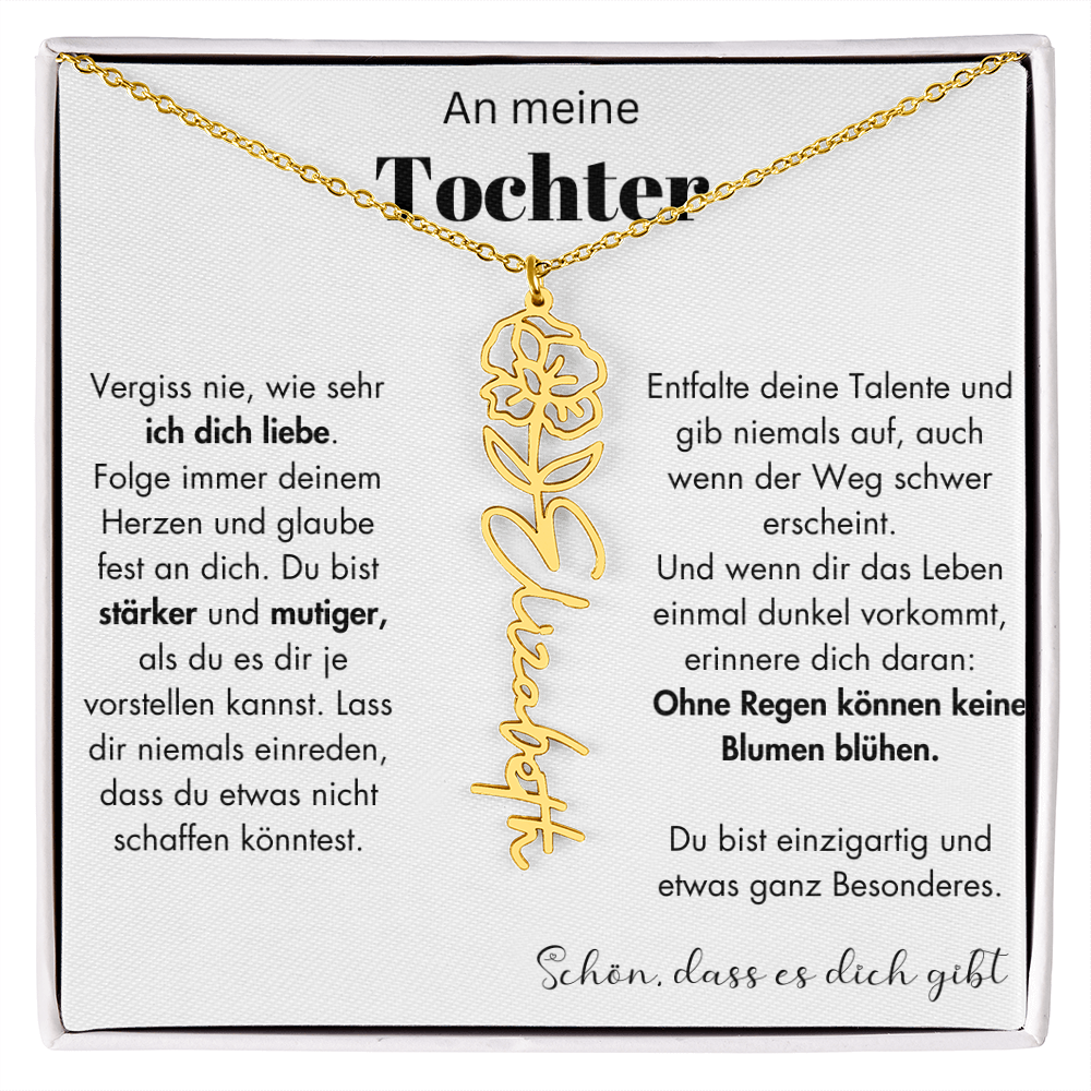 Für meine Tochter Schmuckkarte mit liebevoller Botschaft vergiss nie wie sehr ich dich liebe Erinnerung Weihnachten Geburtstag