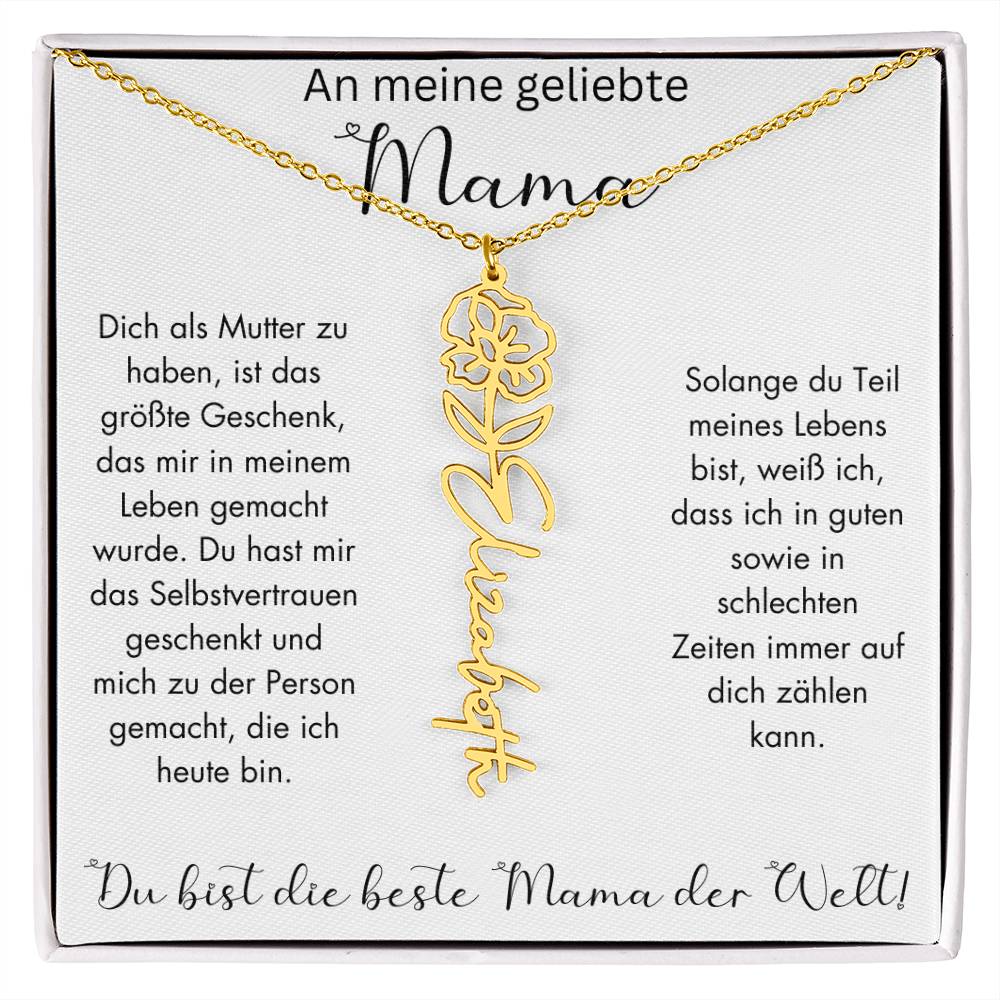 Geburtsblumen Namenskette für Mama