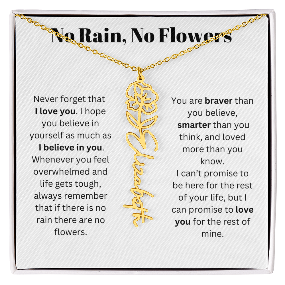 Personalized Flower Name Necklace 1