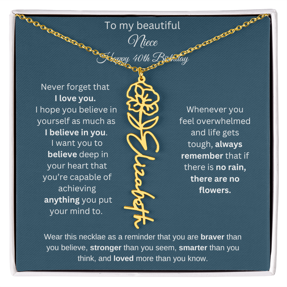 To My Beautiful Niece 40th Birthday