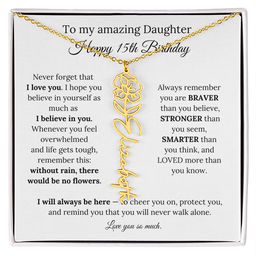 Happy 15th Birthday Gift for Daughter