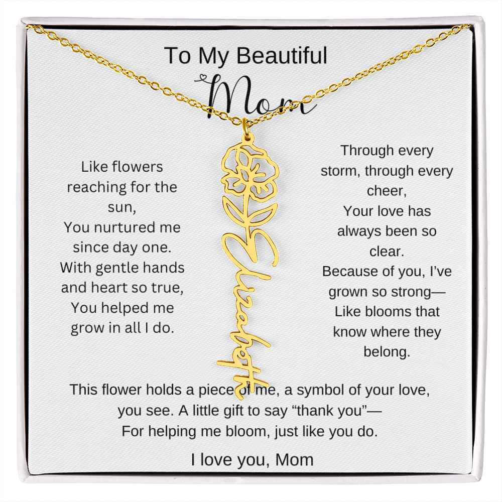 Personalized Mother's Day Necklace Gift for Mom