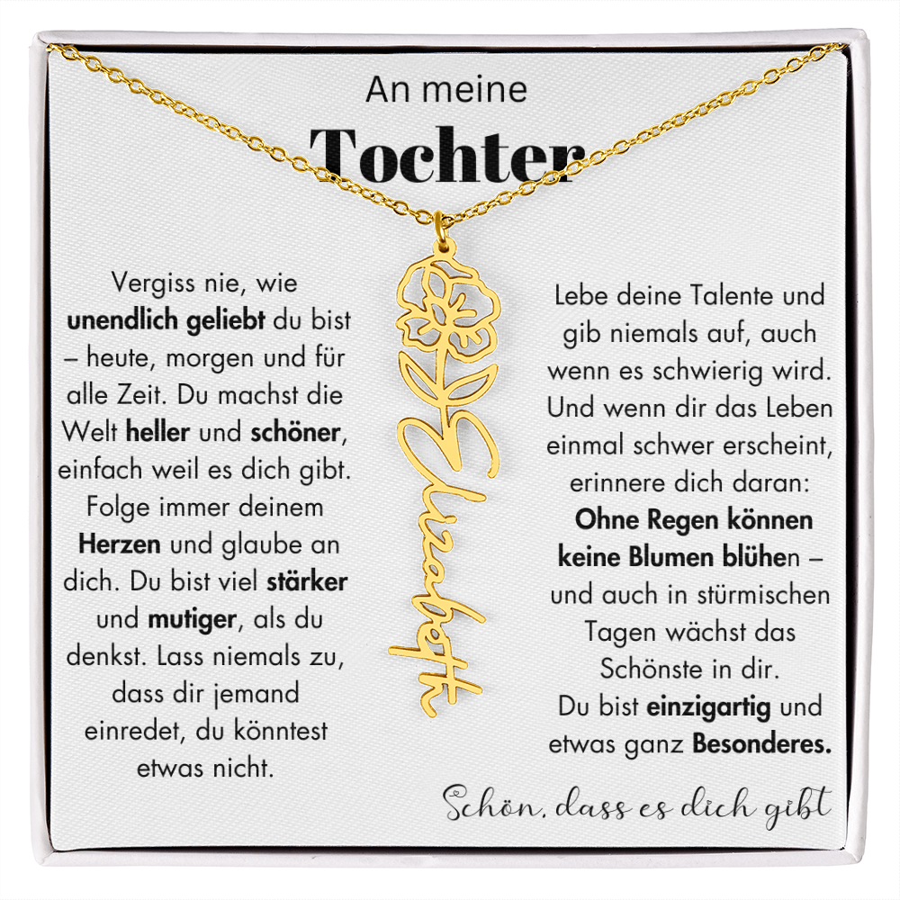 Geschenk Tochter Schmuckkarte mit Spruch unendlich geliebt Mutmacher Erinnerung Weihnachten Geburtstag