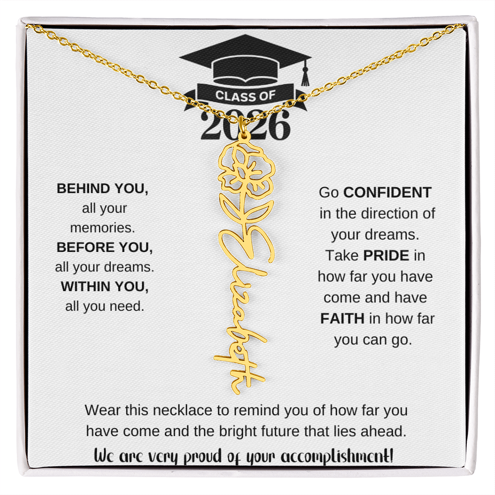 2026 Graduation Name Necklace