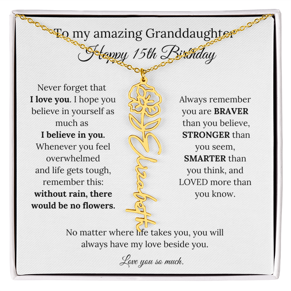 Happy 15th Birthday Gift for Granddaughter