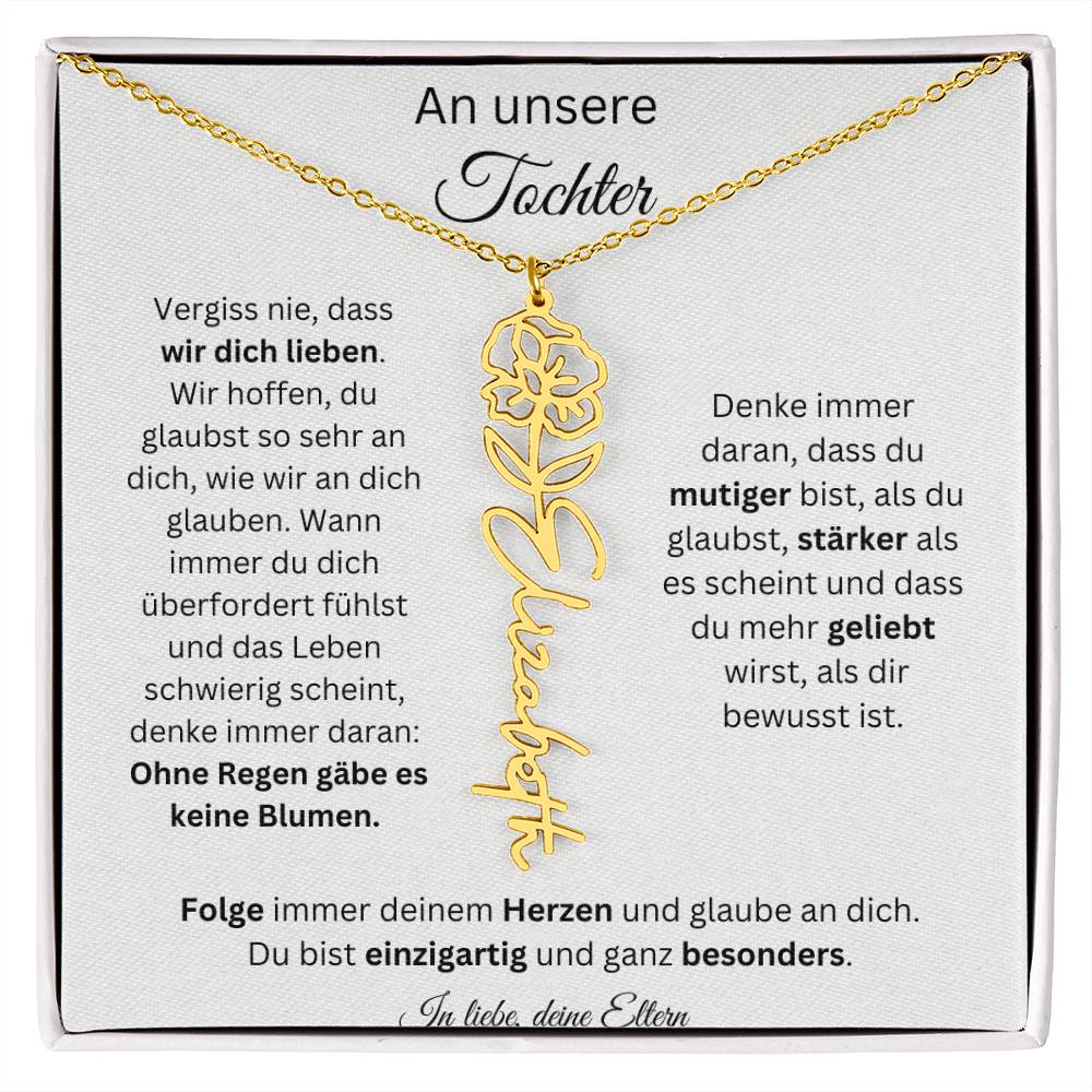 Weihnachtsgeschenk Eltern an Tochter