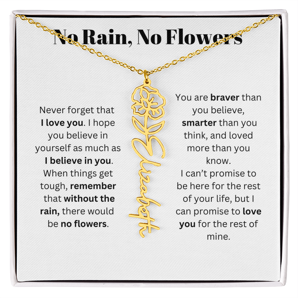 Personalized Flower Name Necklace 2