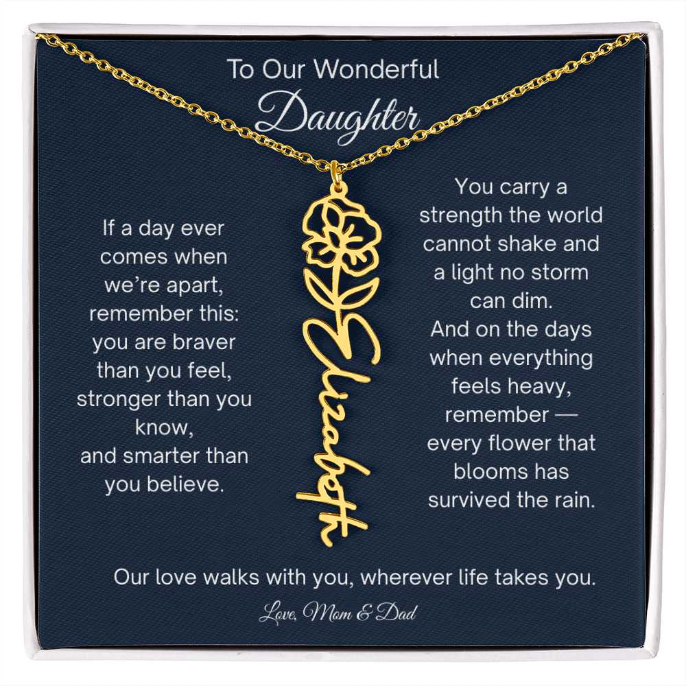 Personalized Daughter Necklace from Parents