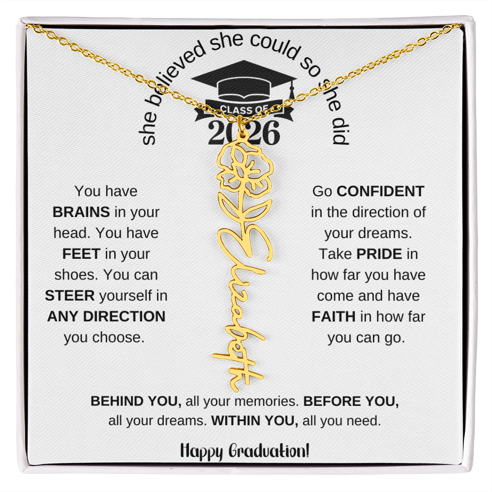 2026 Graduation Name Necklace
