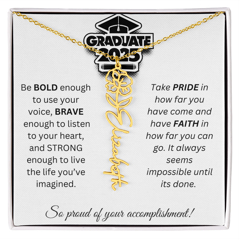 2025 Graduation Gift - Flower Name Necklace 1