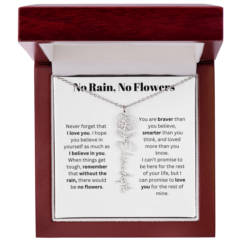 Personalized Flower Name Necklace 2