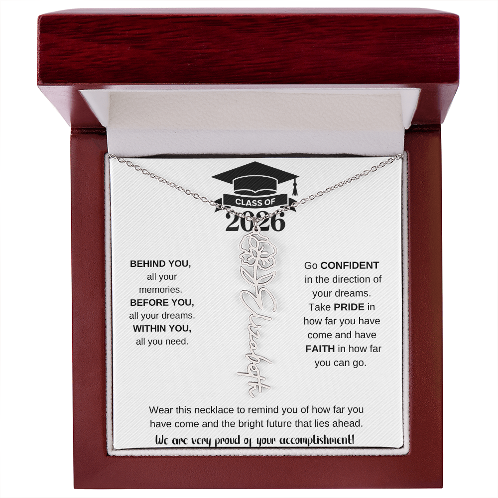 2026 Graduation Name Necklace