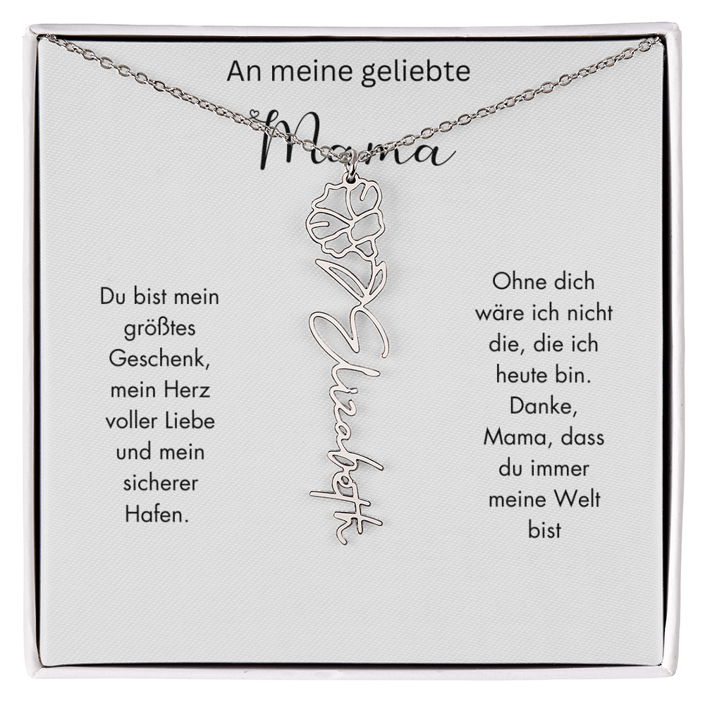 Personalisierte Geburtsblumen Kette für Mama
