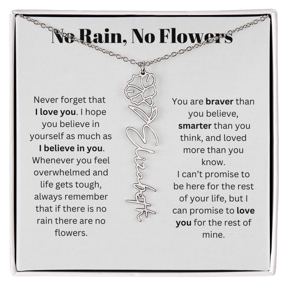 Personalized Flower Name Necklace 1