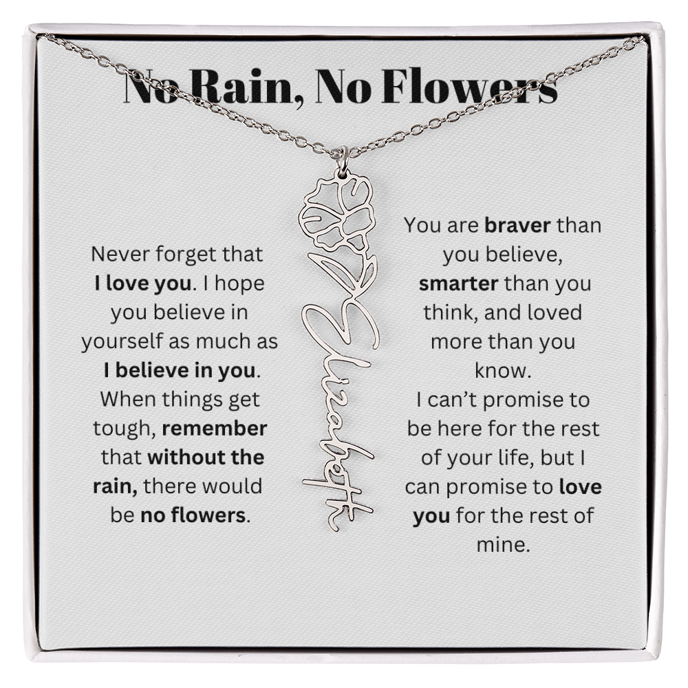 Personalized Flower Name Necklace 2