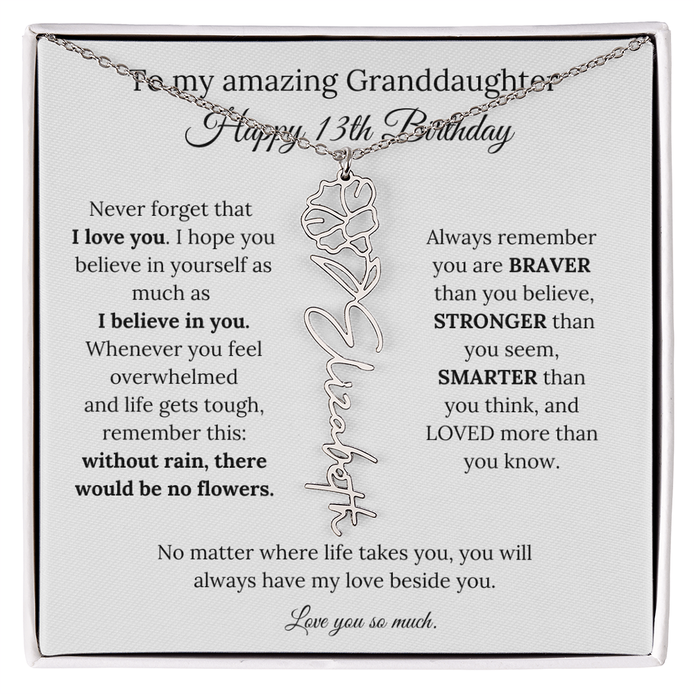 Happy 13th Birthday Gift for Granddaughter