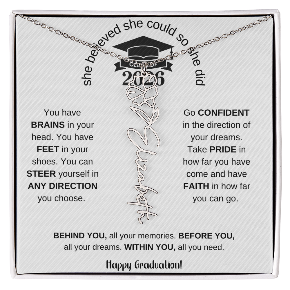2026 Graduation Name Necklace