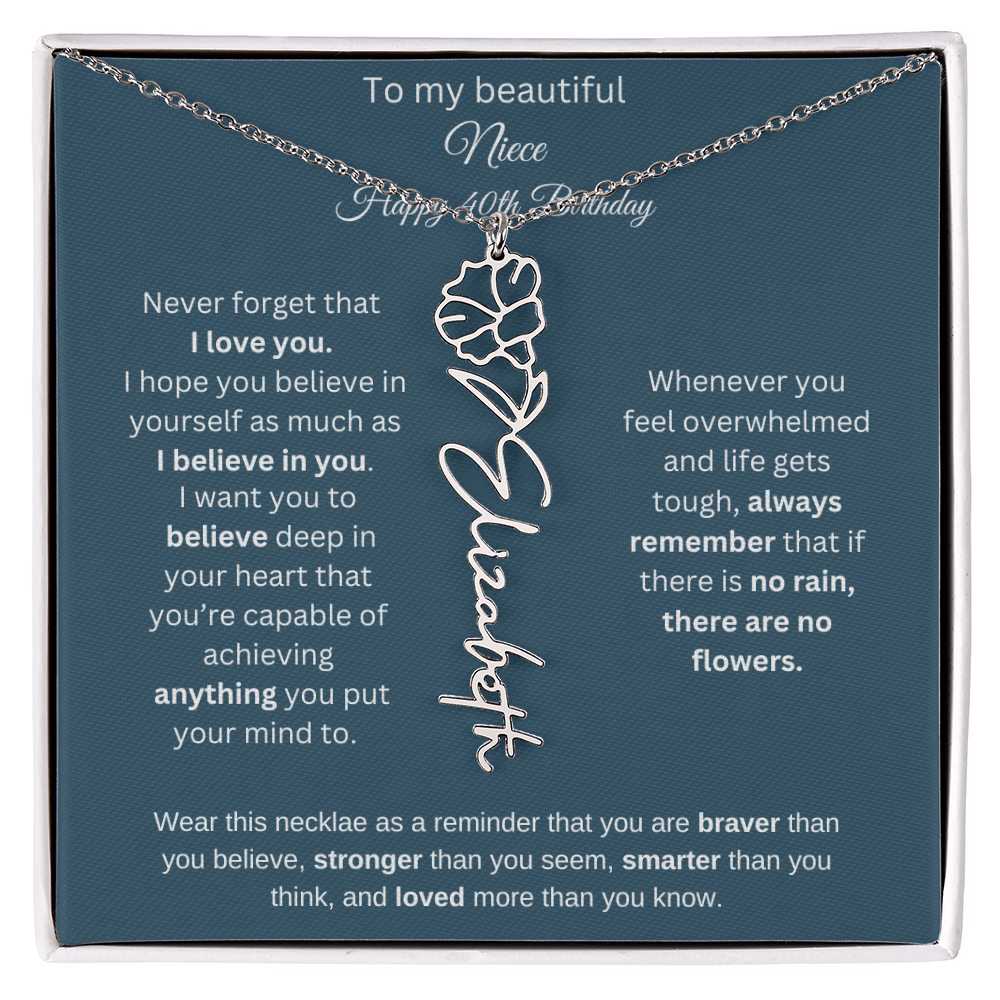 To My Beautiful Niece 40th Birthday