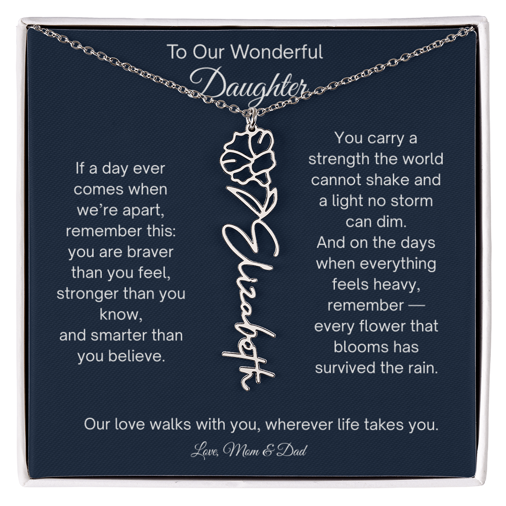 Personalized Daughter Necklace from Parents