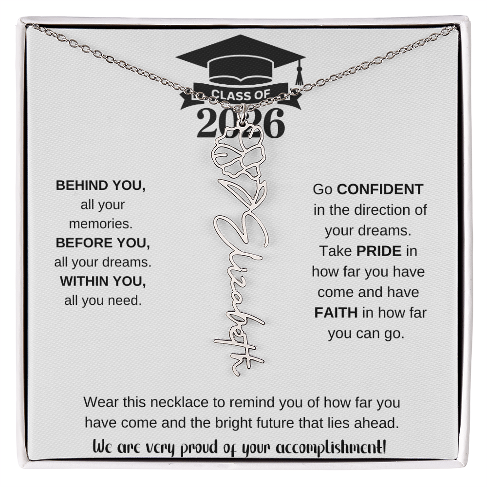 2026 Graduation Name Necklace