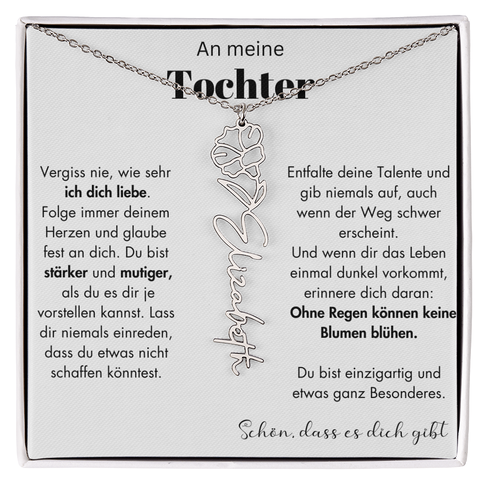 Für meine Tochter Schmuckkarte mit liebevoller Botschaft vergiss nie wie sehr ich dich liebe Erinnerung Weihnachten Geburtstag