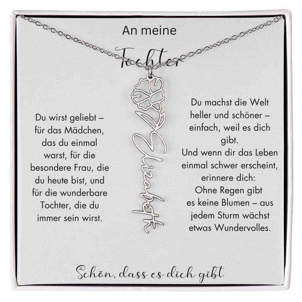 Geburtsblumenkette für erwachsene Tochter