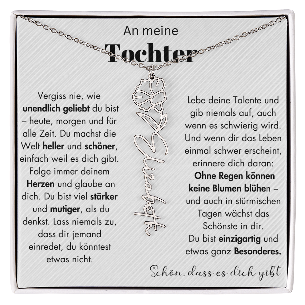 Geschenk Tochter Schmuckkarte mit Spruch unendlich geliebt Mutmacher Erinnerung Weihnachten Geburtstag