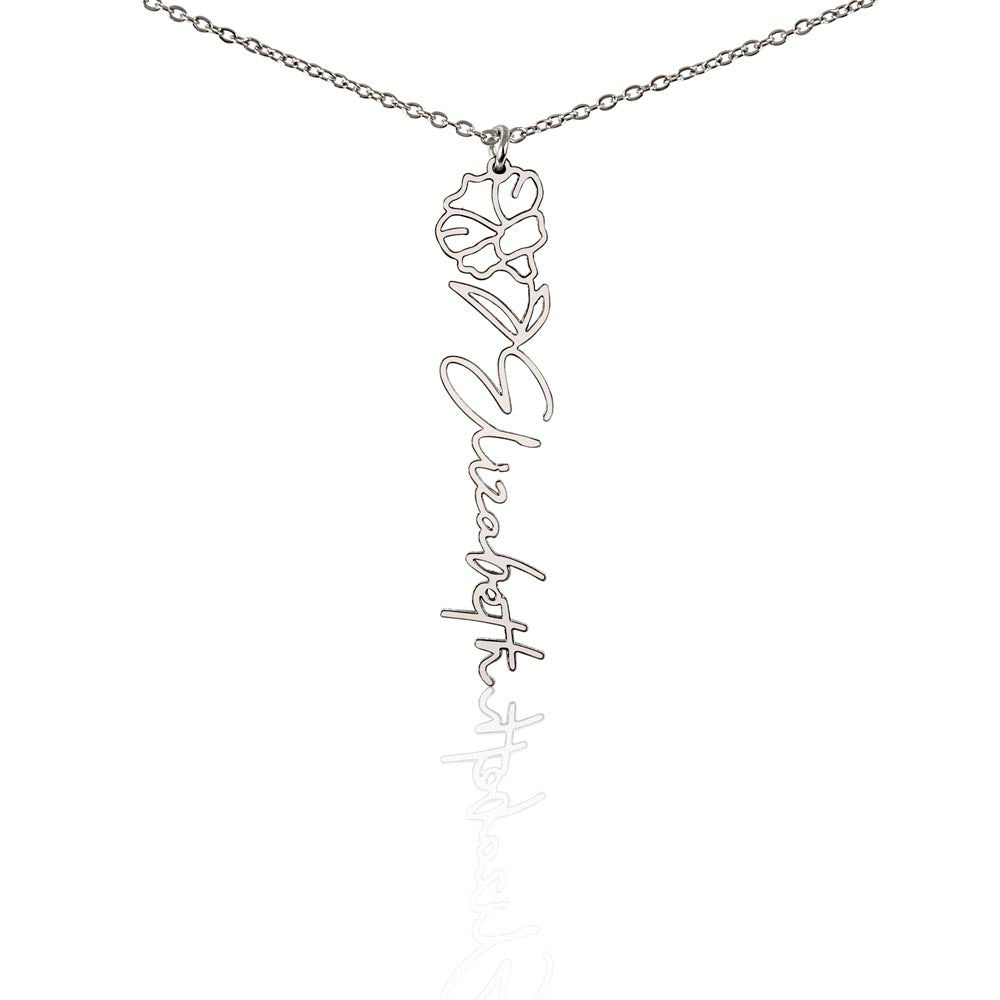Happy 13th Birthday - Flower Name Necklace
