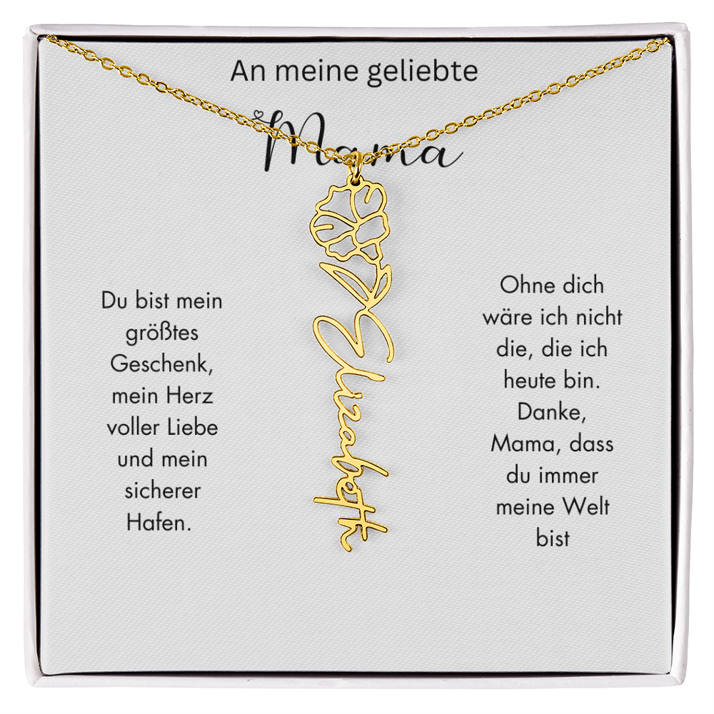 Personalisierte Geburtsblumen Kette für Mama
