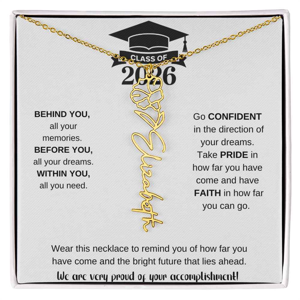 2026 Graduation Name Necklace