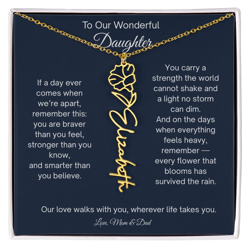 Personalized Daughter Necklace from Parents