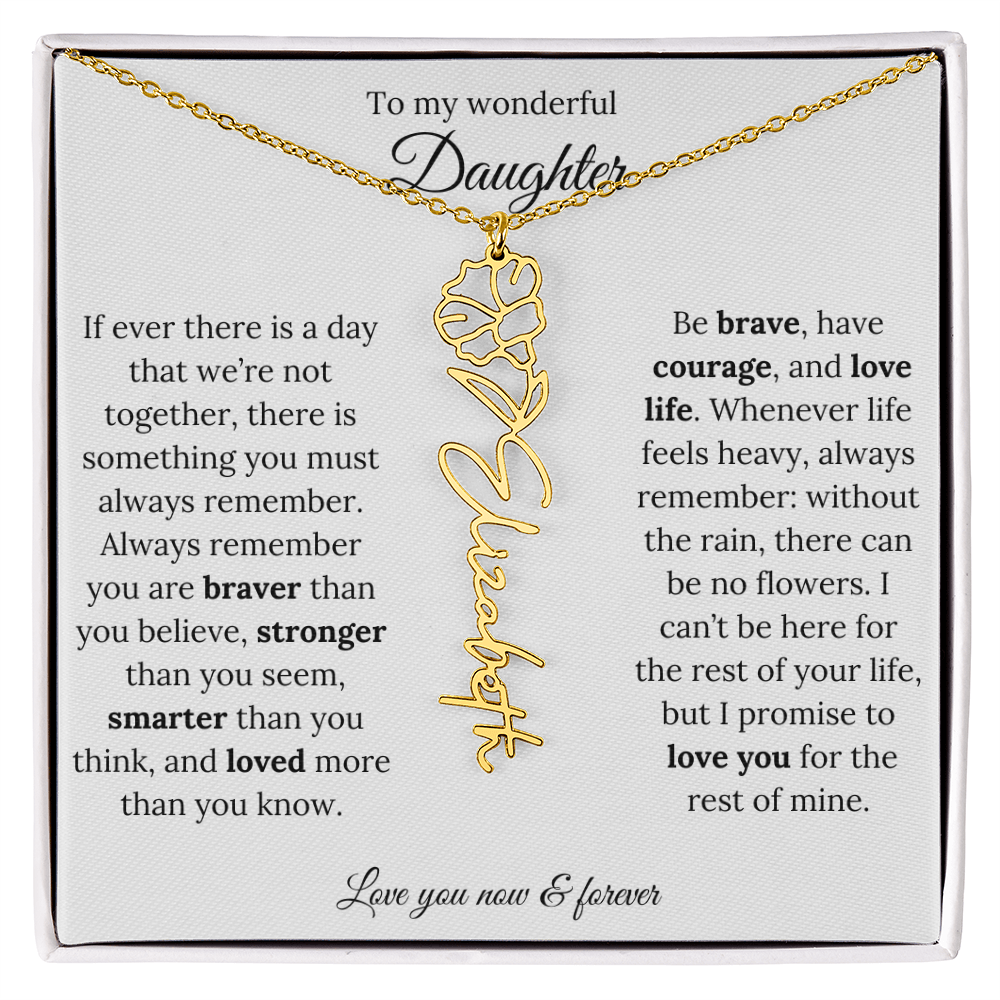 Custom Floral Jewelry Gift For Daughter