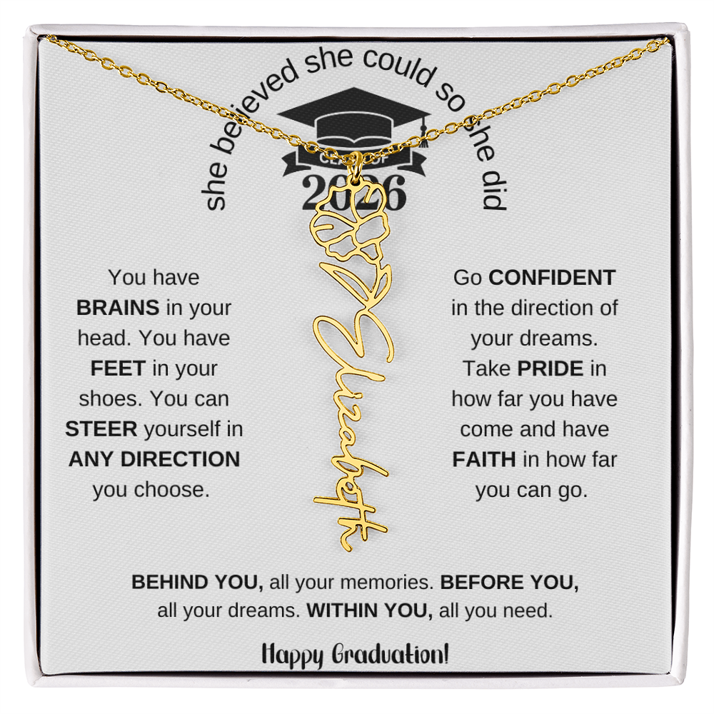 2026 Graduation Name Necklace