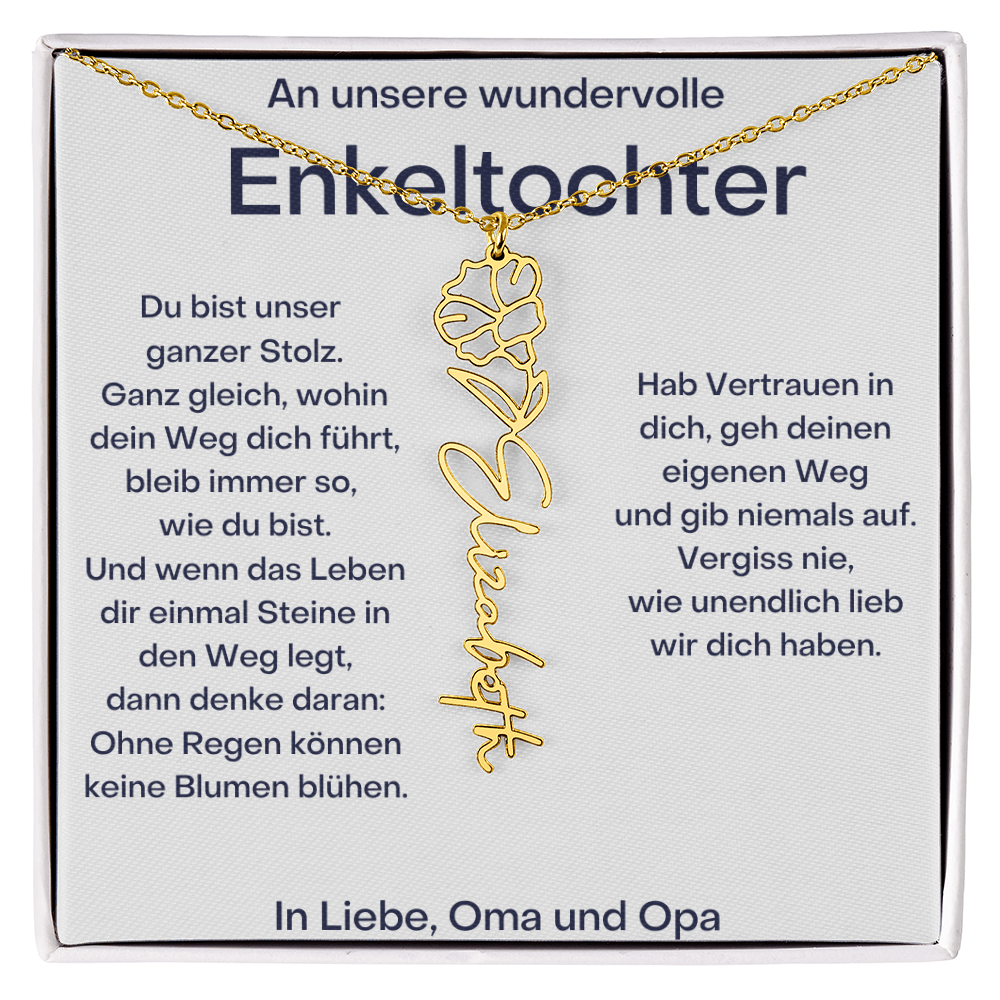 Geburtsblumenkette Mit Namen – Von Oma Und Opa