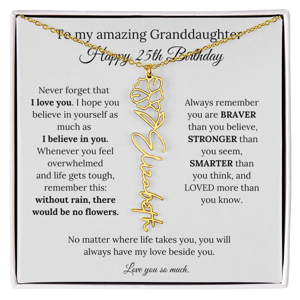 Happy 25th Birthday Gift for Granddaughter
