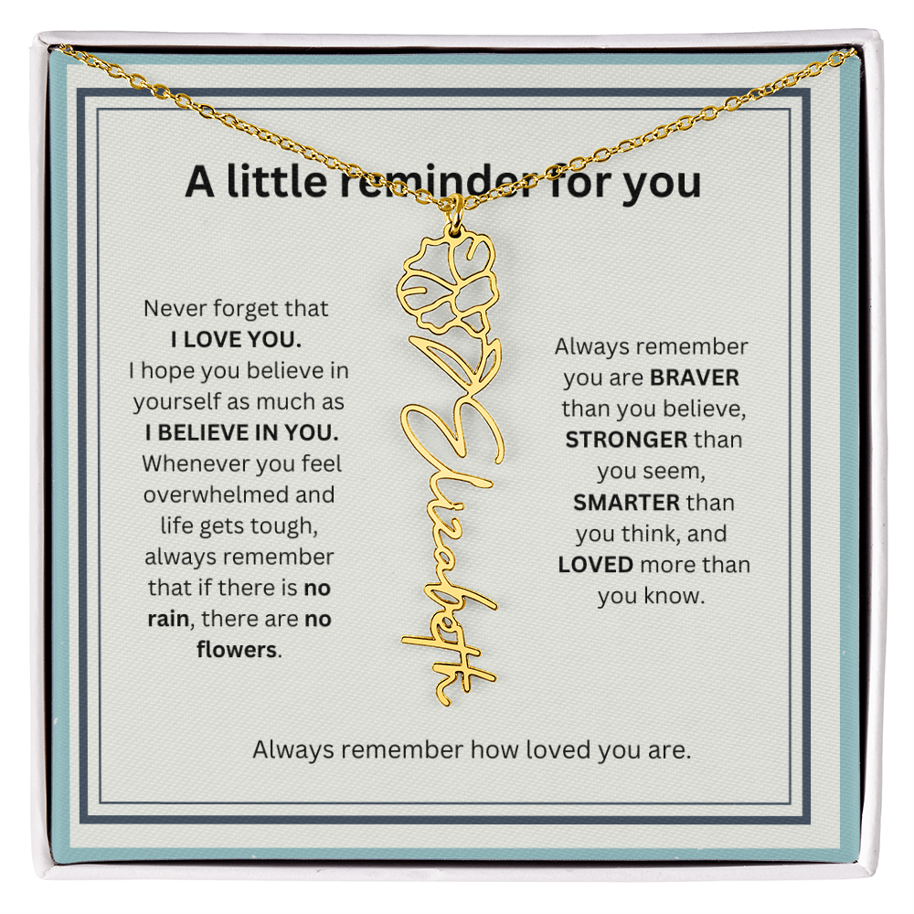 A Little Reminder Of You | Birth Flower Name Necklace