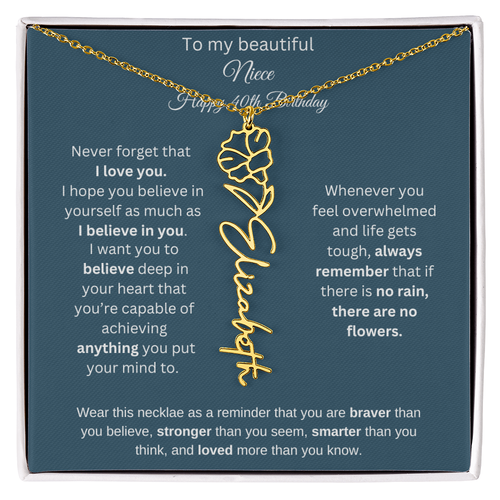To My Beautiful Niece 40th Birthday