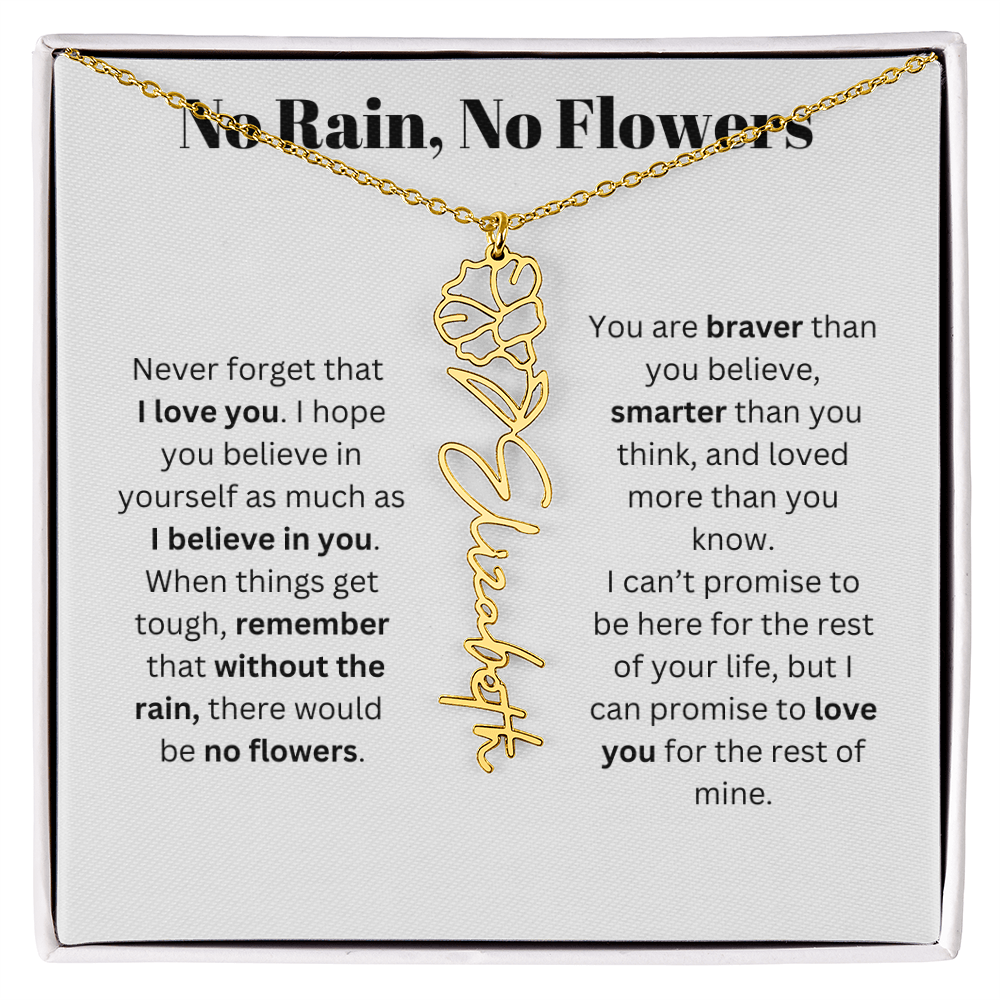 Personalized Flower Name Necklace 2