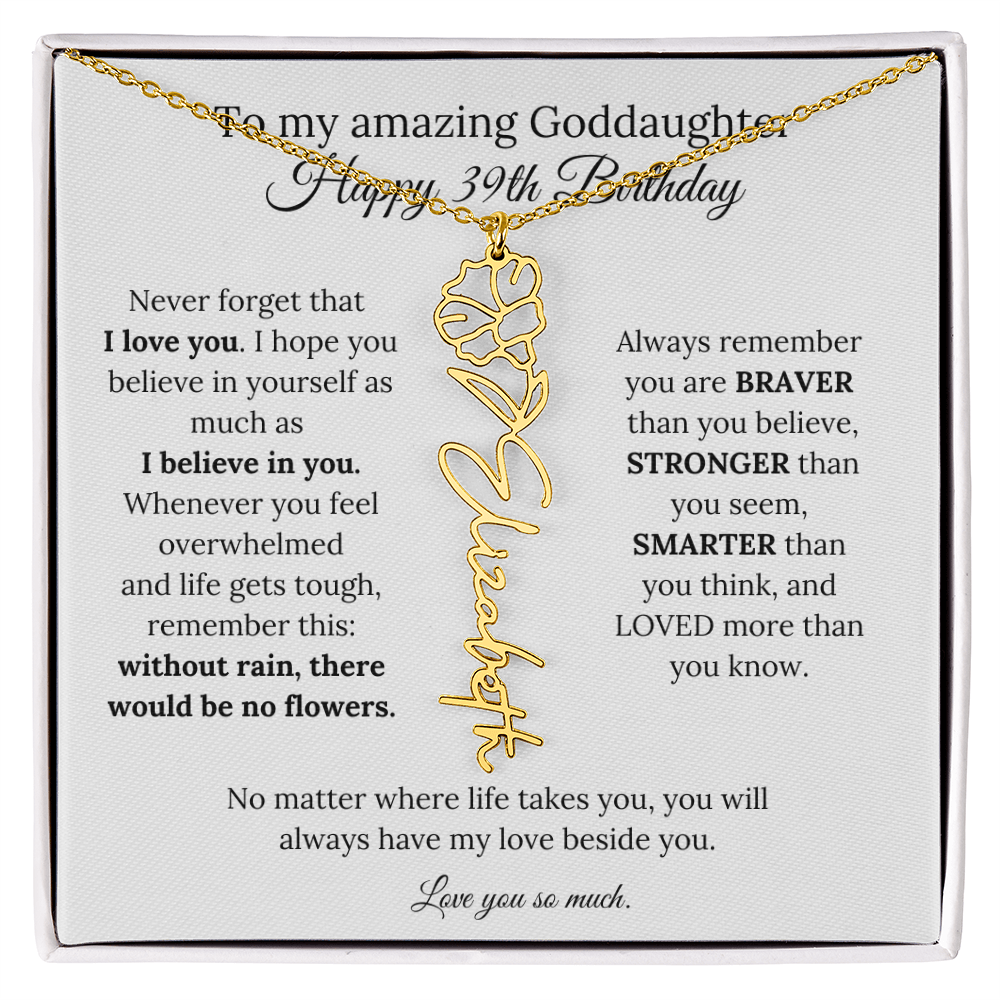 Happy 39th Birthday Gift for Goddaughter