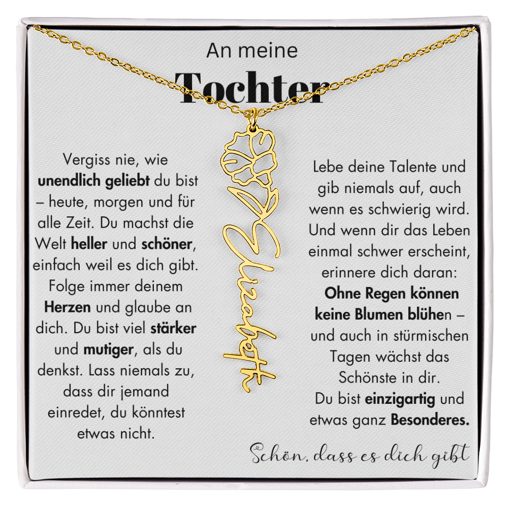 Geschenk Tochter Schmuckkarte mit Spruch unendlich geliebt Mutmacher Erinnerung Weihnachten Geburtstag